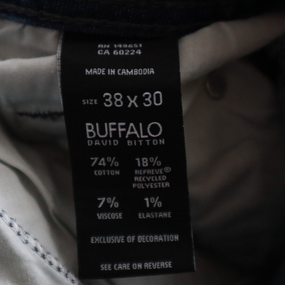 Buffalo David Bitton Jeans Mens 38x30 Jackson Straight Stretch Flex Denim Blue - Picture 9 of 10